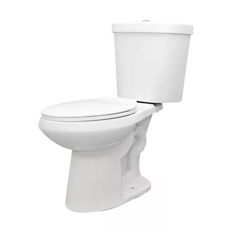 SIÈGE POSSIBLEMENT MANQUANT - Toilette allongée Glacier Bay 12 po double chasse