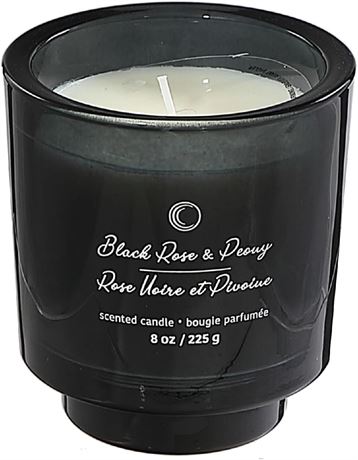 Bougie ih casa décor Rose noire et pivoine brillante 8 oz
