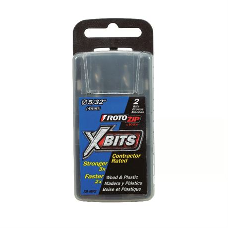 Forets acier Rotozip 5/32 po Xbits lot de 2