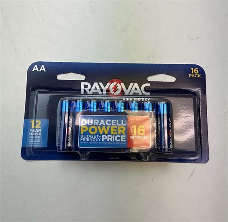 Piles AA Rayovac High Energy 16 unités