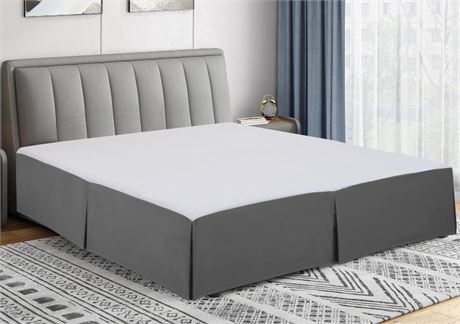 CAL KING - Jupe de lit plissée microfibre Swift Home Basics 14 po