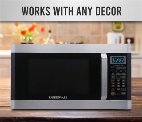 Micro-ondes comptoir Farberware 1,6 pi³ 1100 W (inox/platine)
