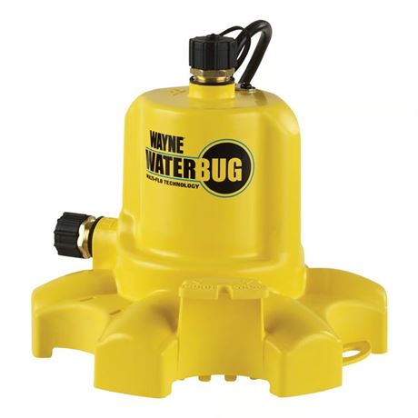 Pompe util. CA Wayne WaterBug 1/6 HP 1350 gph thermoplastique fond
