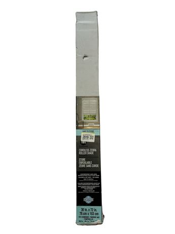 Store zébré sans fil blanc 30 x 72 po