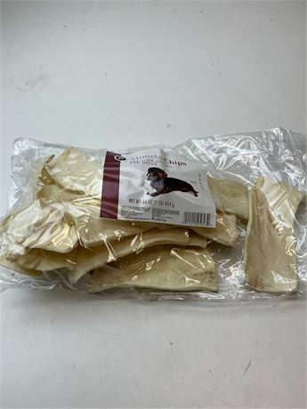 Os à mâcher en cuir brut MunchyChips pour chiens