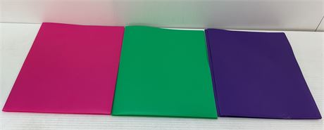 Chemise 2 pochettes en poly avec attaches ens. 3 mixte