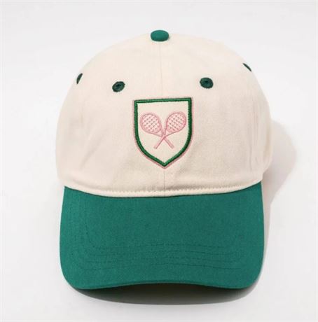 Casquette tennis Frasier Sterling crème/vert coton ajustable