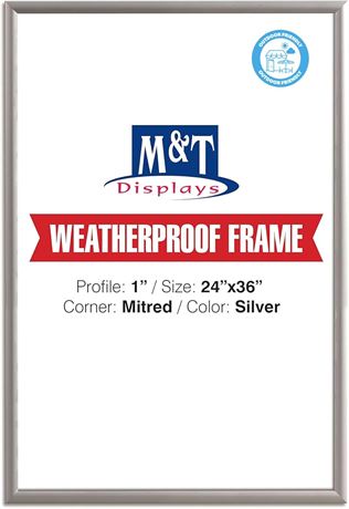 Cadre affiche extérieur aluminium 24 x 36 po M&T
