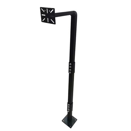 Poteau col-de-cygne pour clavier universel métal 22 x 3 po - noir