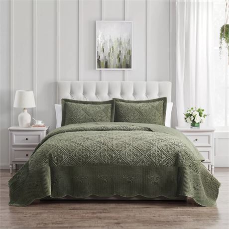 Ens. couvre-lit QUEEN matelassé moelleux VCNY Home Westland