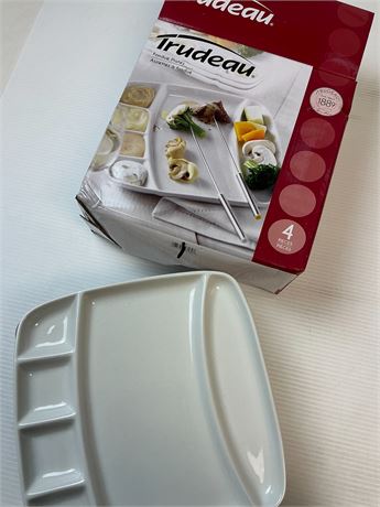Assiettes à fondue Trudeau 4 pièces