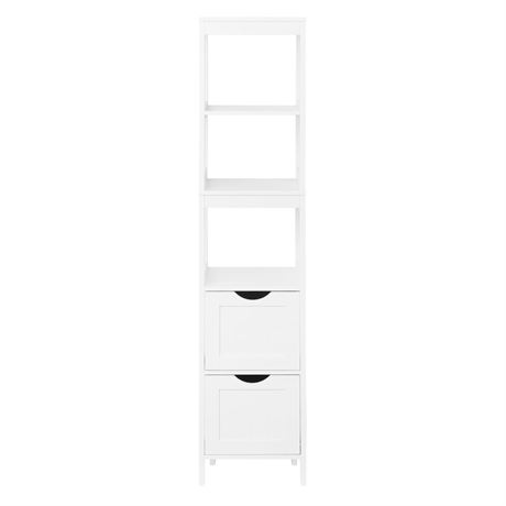 Tour de rangement Era Colonna blanche haute 11,75 x 55,75 po
