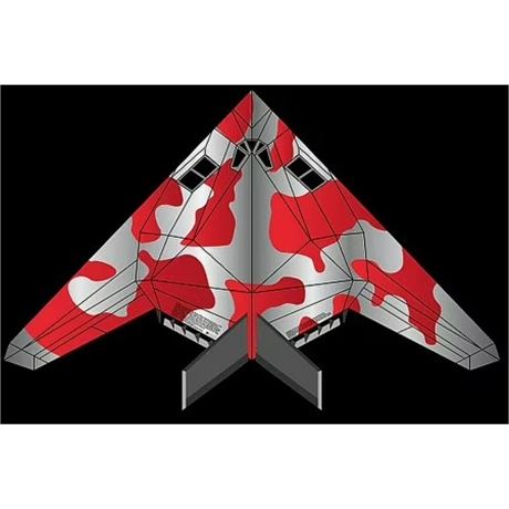 Cerf-volant avion X Kites FlyingAces Stealth avec poignée et corde