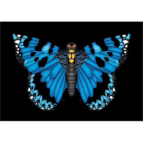 Cerf-volant papillon bleu