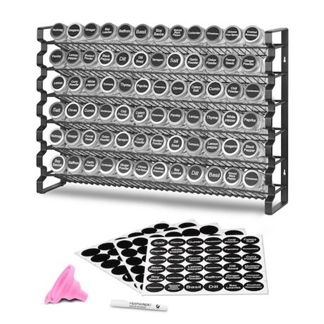 Organisateur épices VEVOR 72 pots vides