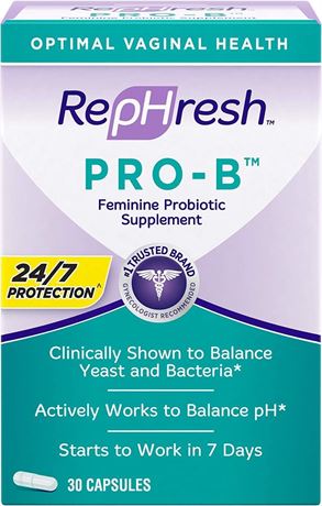 Rephresh — Probiotique féminin Pro-B, 30 capsules – paquet de 2