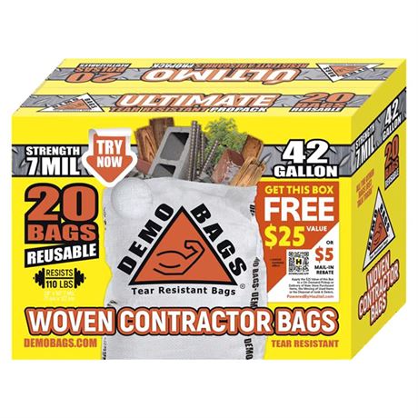 Pq 20 - sacs entrepreneur Demo Bags Ultimate Pro 42 gal sans parfum