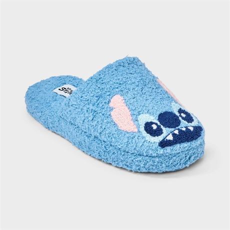 Pantoufles Lilo & Stitch brodées peluche femmes - bleu M/G Disney