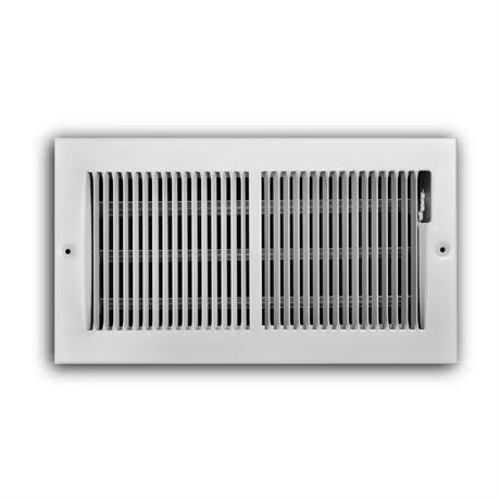 Registre plinthe acier 2 voies 12 x 6 po blanc