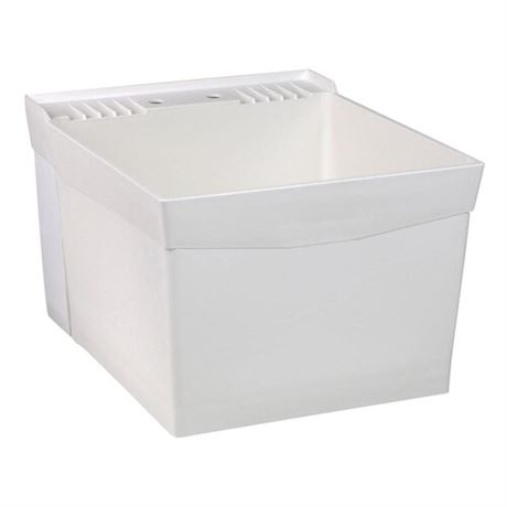 Cuve utilitaire murale Mustee 20 x 24 po 1 bassin composite blanc