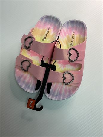 Sandales rose/jaune George fille 2