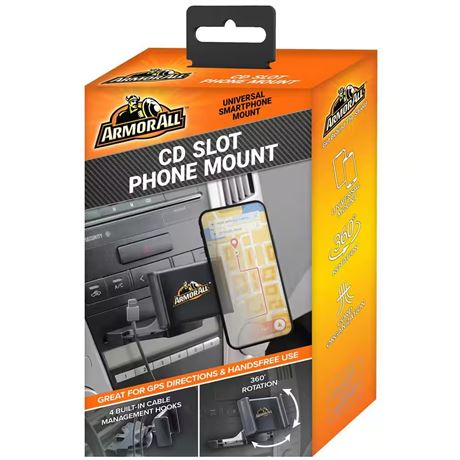 Support téléphone universel pour fente CD rotation 360°
