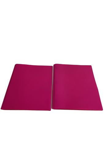 2 portfolios poly à 2 pochettes avec attaches