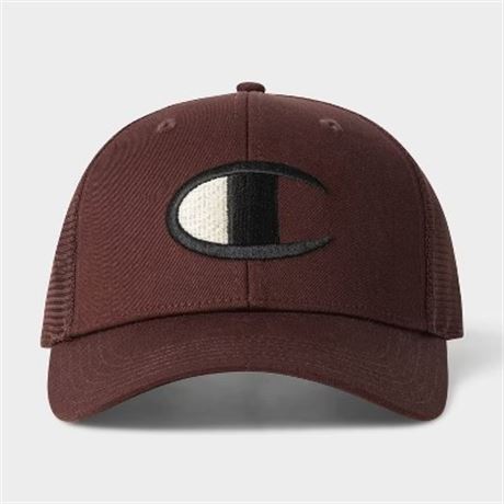VOIR PHOTOS - Casquette trucker adulte Champion Logan sergé - marron