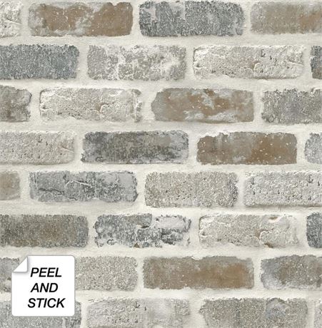 Papier peint autocollant brique vinyle gris et rouille