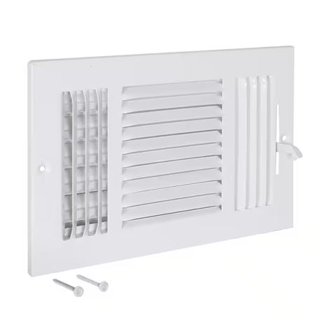 Registre mural/plafond acier 3 voies EZ-FLO 10 x 6 po blanc