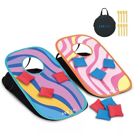 Ens. cornhole pliable Samsonico, couleur