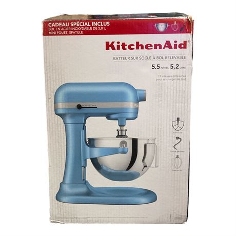 Mélangeur sur socle KitchenAid 5.5 qt bleu