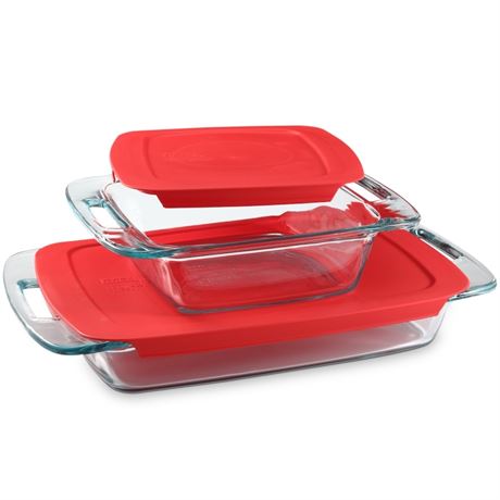Plat de cuisson en verre Pyrex (ens. de 2)