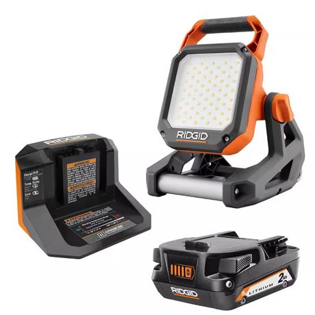 Projecteur chantier 18V avec batterie 2.0Ah + chargeur