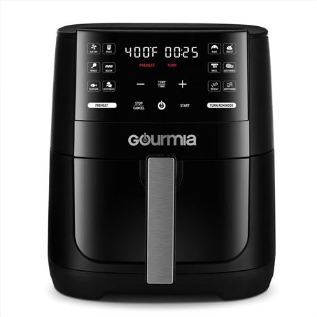 Friteuse à air numérique programmable Gourmia 6 pte noire