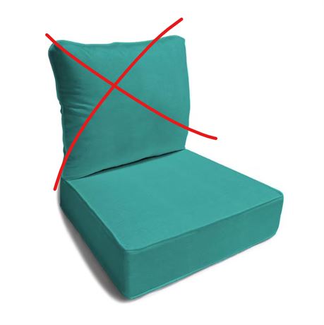LIRE DESCRIPTION - Coussin chaise ext. siège profond de luxe 24 x 46 po