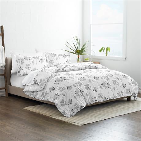 Ens. 3 pcs - édredon Ienjoy Home gris clair Double/Queen