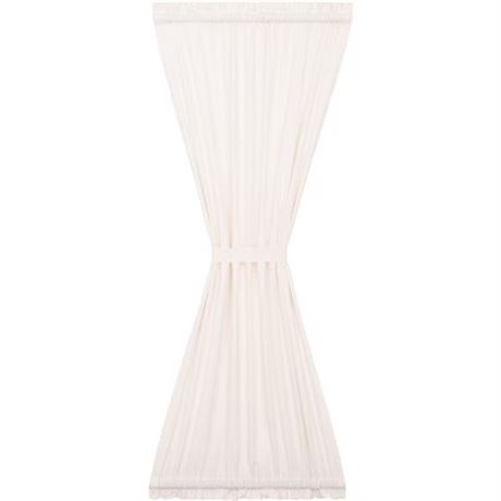 Rideau porte antique blanc 72 x 40 po