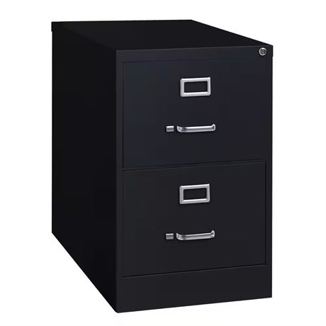 Classeur métal noir 2 tiroirs 18 po (avec clés)