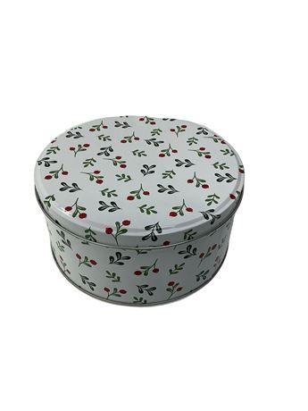Boîte métal biscuits Noël avec couvercle