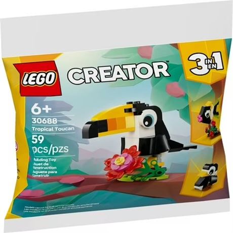 LEGO Creator 3 en 1 toucan tropical - toucan, poisson ou pingouin