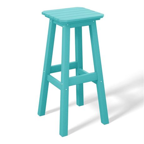 Tabouret bar ext. Laguna 29 po HDPE toutes saisons carré sans dossier