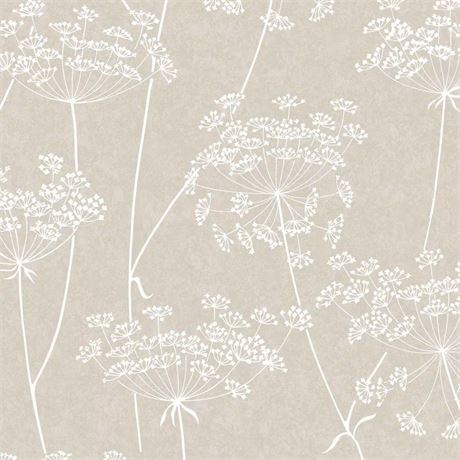Papier peint vinyle décollable Aura taupe (couvre 56 pi²)