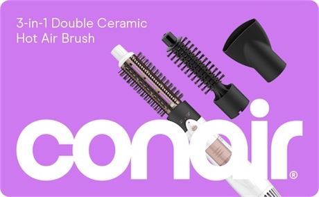 Brosse soufflante Conair double céramique 3 en 1, 1000 W