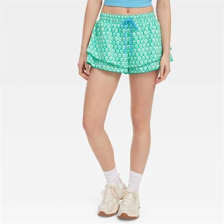 XL - Short à cordon femmes Roller Rabbit x Target floral estampé - sarcelle