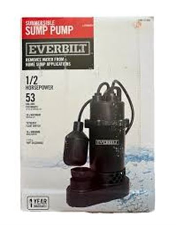 VOIR PHOTOS - Pompe de puisard submersible aluminium Everbilt 1/2 HP
