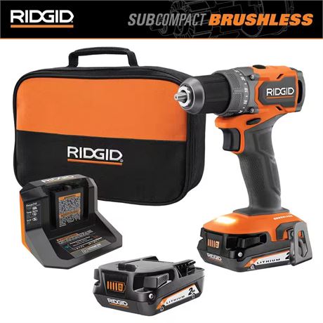 Perceuse-visseuse RIDGID 18V SubCompact avec batteries