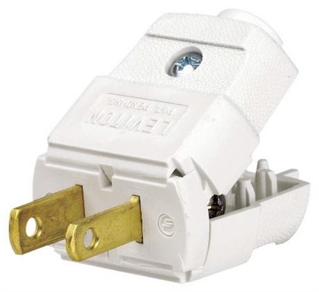 LOT DE 5 - Fiche Leviton 15 A 125 V NEMA 1-15P 2P 2F lame droite résidentielle