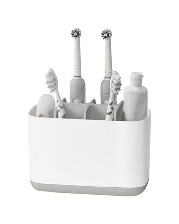 Porte-brosse à dents plastique Joseph Joseph gris clair/blanc