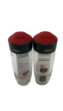 Salière ou poivrière à couvercle escamotable Trudeau - 2 pcs (rouge)